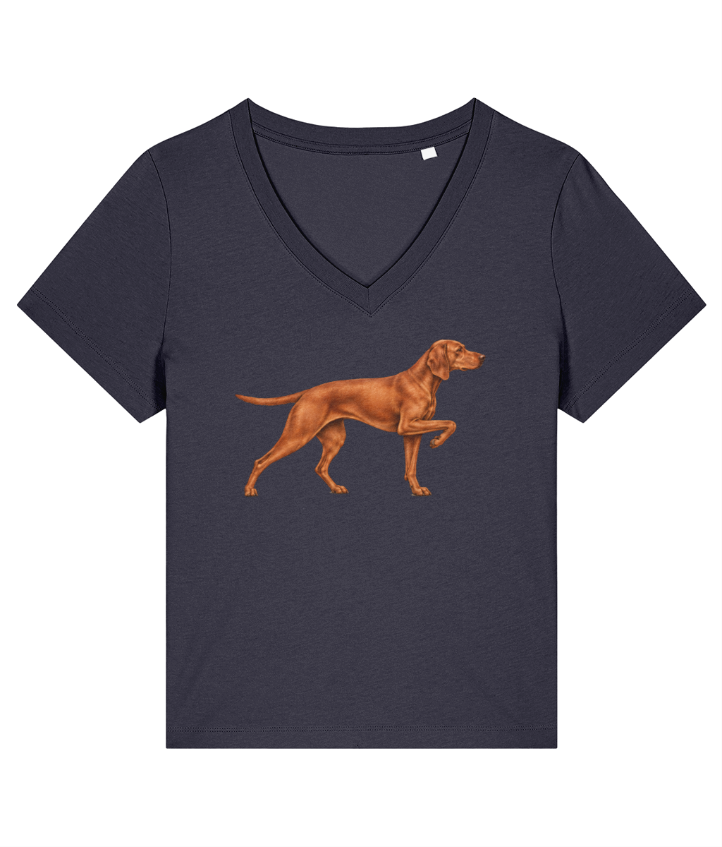 Hungarian Vizsla Women’s V-Neck T-Shirt – Mine is… a Vizsla – LE DOG D’OR